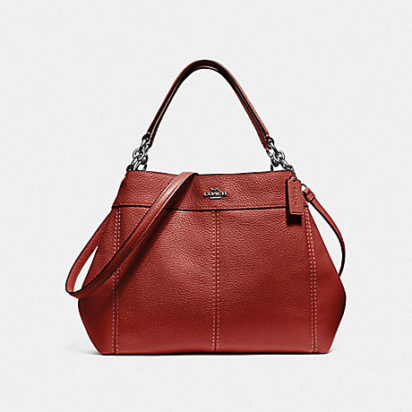 COACH SMALL LEXY SHOULDER BAG - WASHED RED/SILVER - F28992
