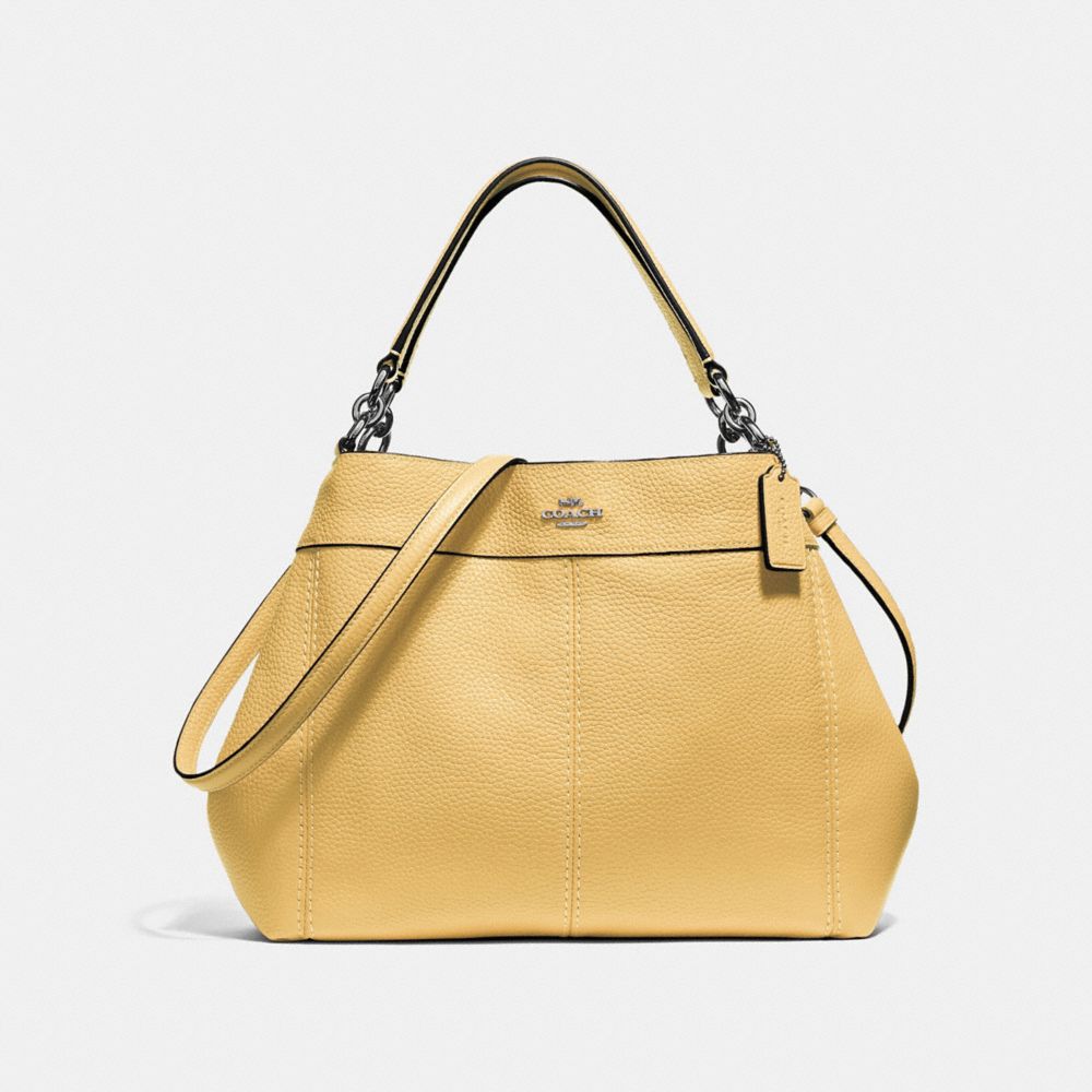 SMALL LEXY SHOULDER BAG - F28992 - LIGHT YELLOW/SILVER