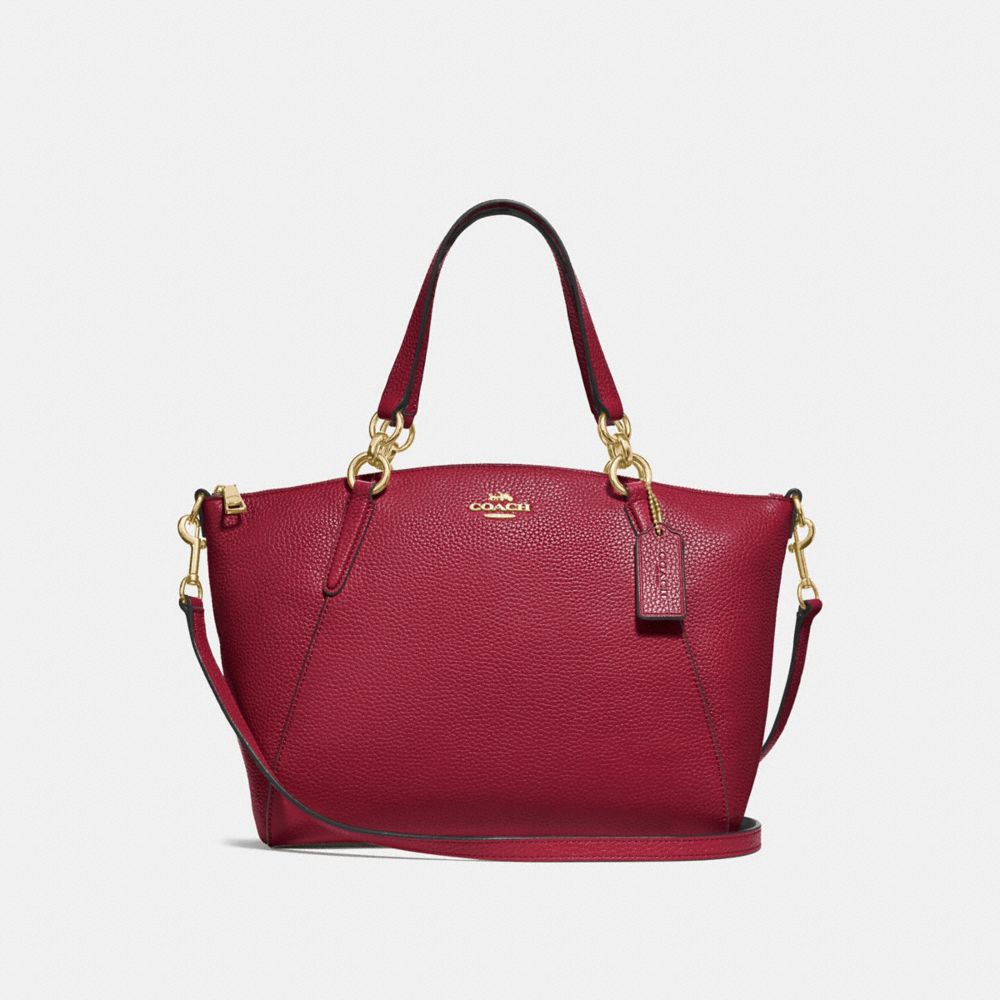 SMALL KELSEY SATCHEL - CHERRY /LIGHT GOLD - COACH F28993