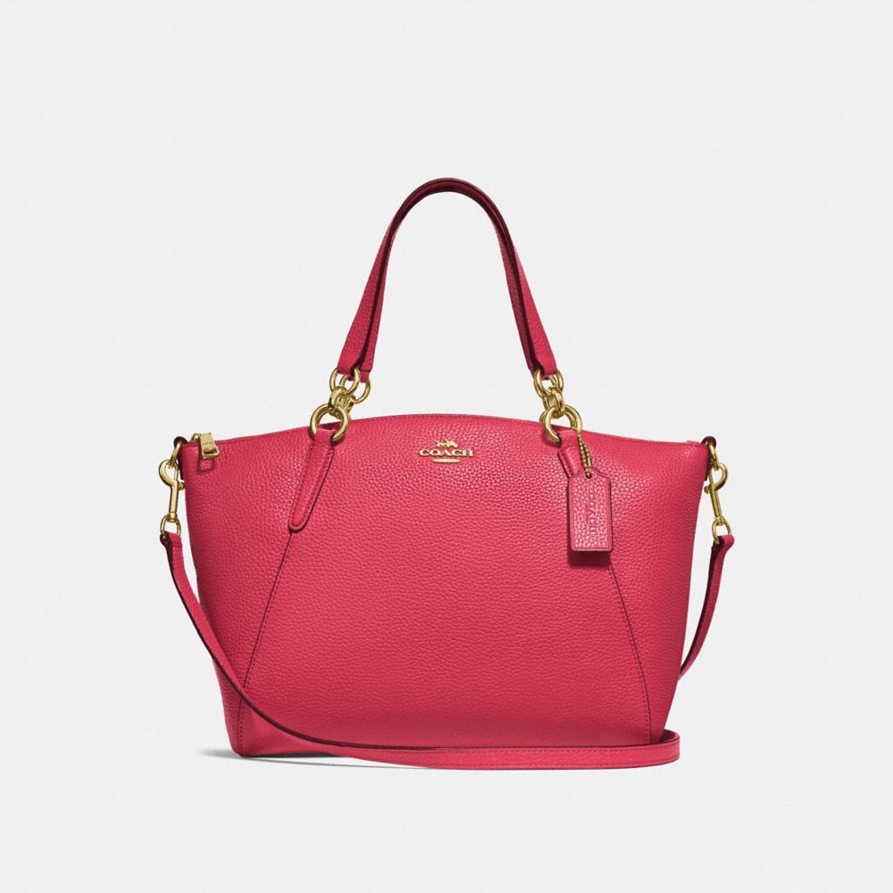 COACH F28993 SMALL KELSEY SATCHEL TRUE RED/LIGHT GOLD