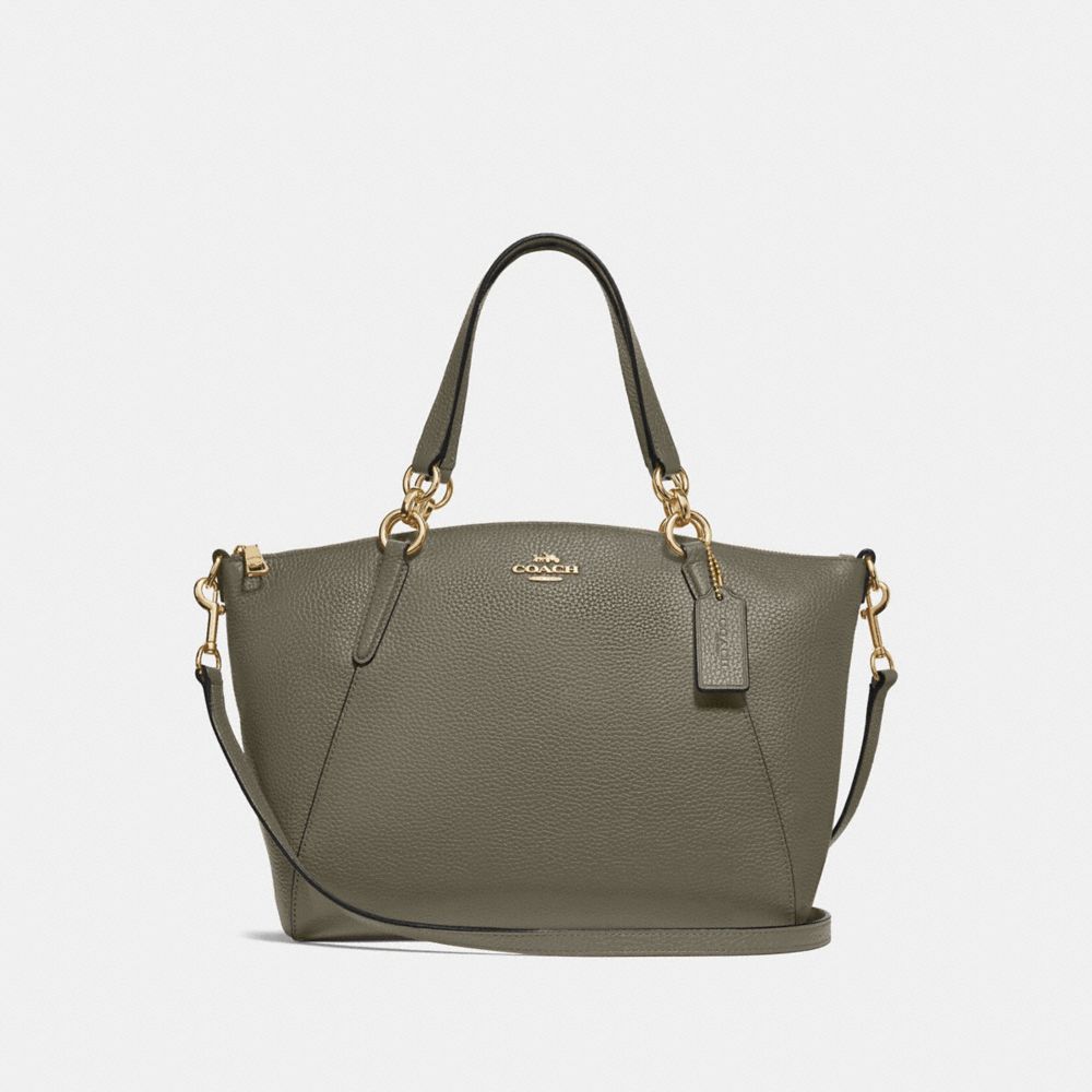 SMALL KELSEY SATCHEL - MILITARY GREEN/GOLD - COACH F28993