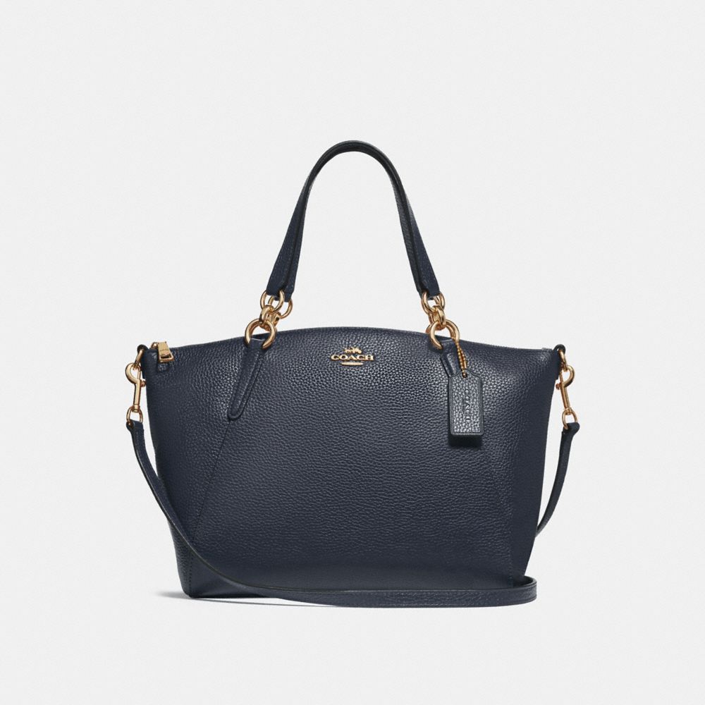 SMALL KELSEY SATCHEL - MIDNIGHT/GOLD - COACH F28993