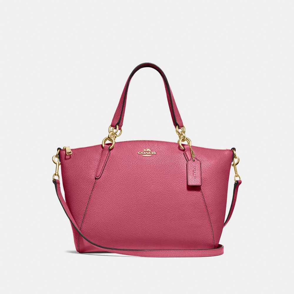 SMALL KELSEY SATCHEL - F28993 - ROUGE/GOLD