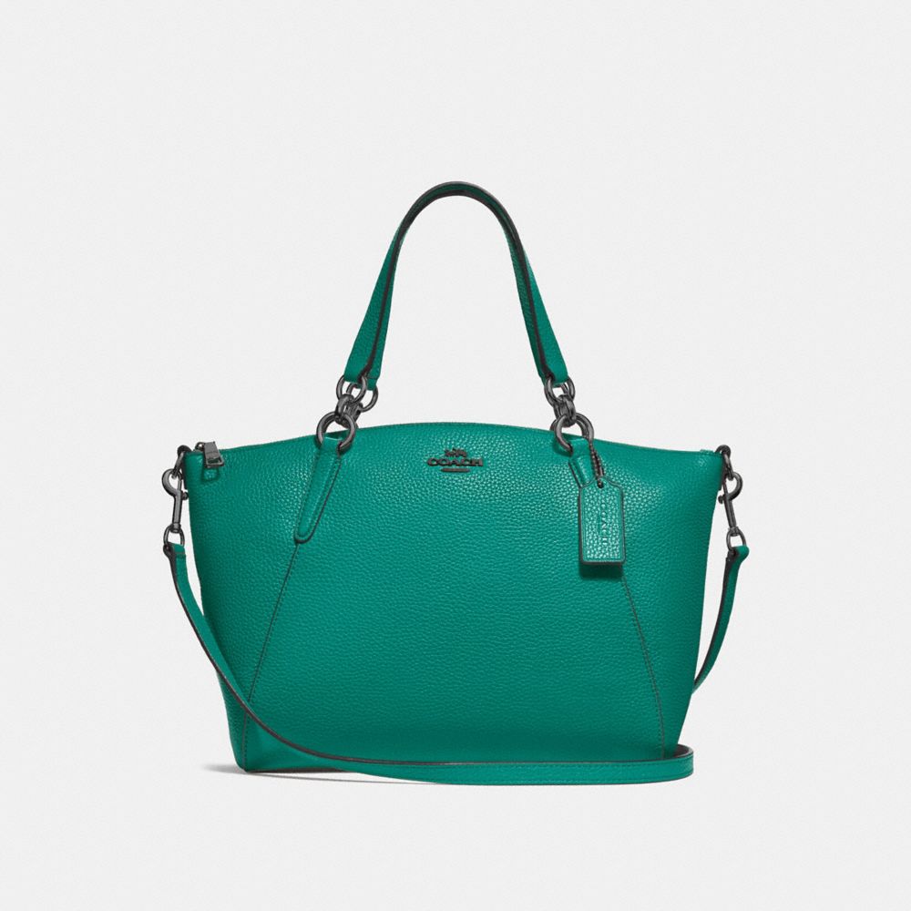 COACH F28993 - SMALL KELSEY SATCHEL TEAL/BLACK ANTIQUE NICKEL