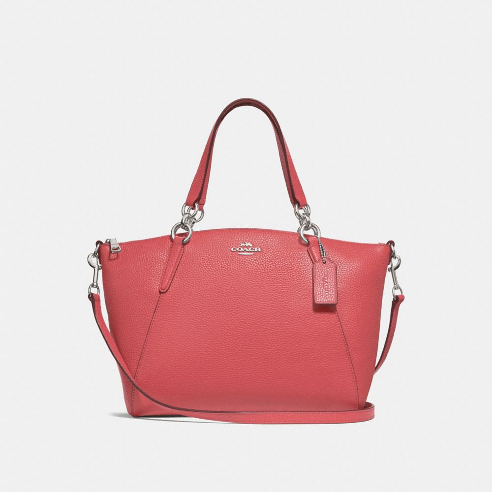 SMALL KELSEY SATCHEL - CORAL/SILVER - COACH F28993