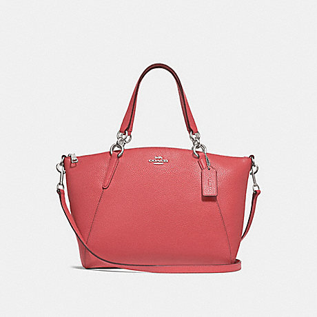 COACH F28993 SMALL KELSEY SATCHEL CORAL/SILVER
