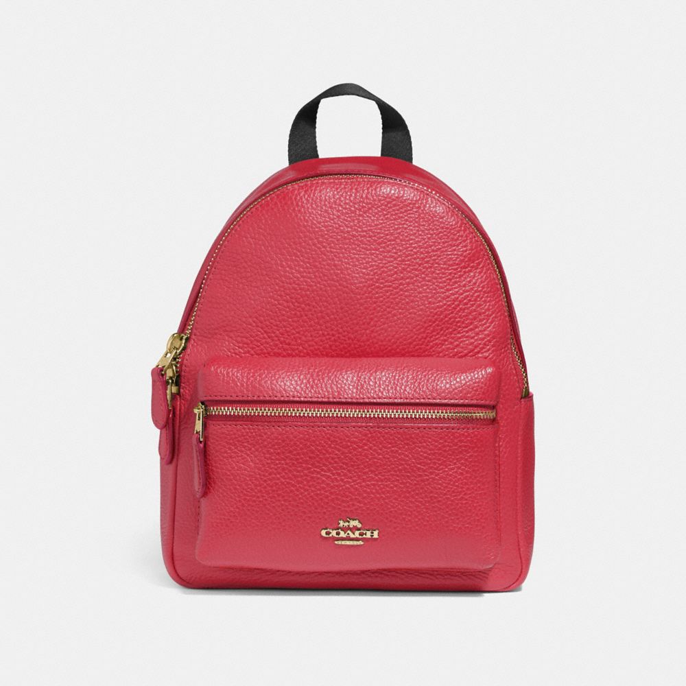 MINI CHARLIE BACKPACK - TRUE RED/LIGHT GOLD - COACH F28995