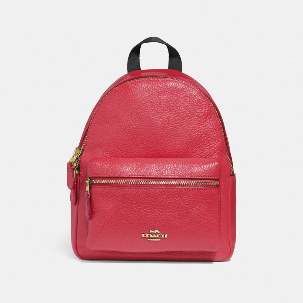 COACH f28995 MINI CHARLIE BACKPACK TRUE RED/light gold