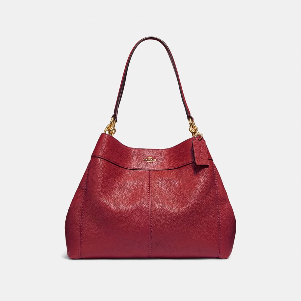 COACH F28997 Lexy Shoulder Bag CHERRY /LIGHT GOLD