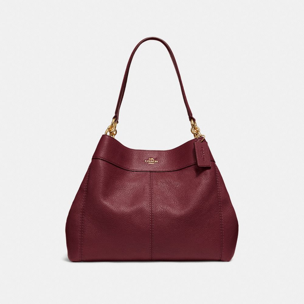 LEXY SHOULDER BAG - F28997 - WINE/IMITATION GOLD