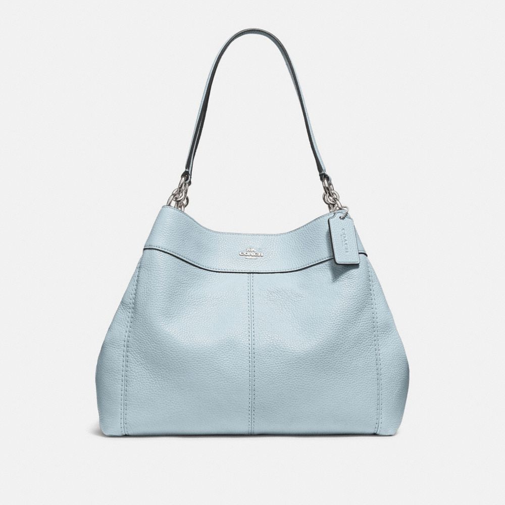 COACH F28997 Lexy Shoulder Bag SILVER/PALE BLUE