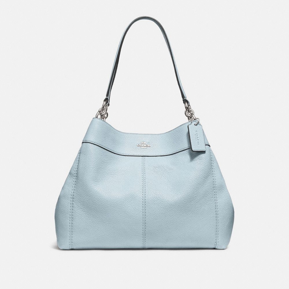 light blue coach handbag