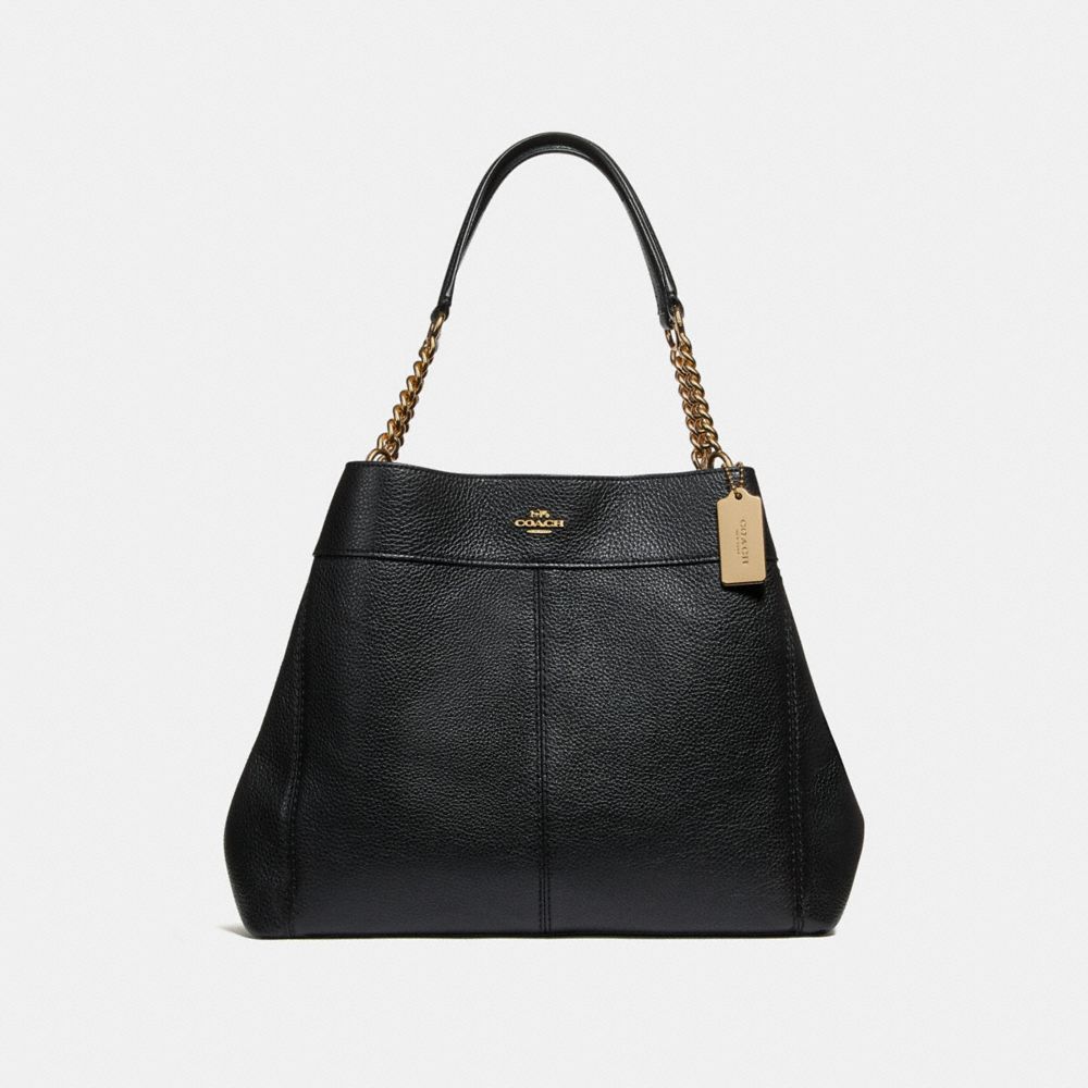 LEXY CHAIN SHOULDER BAG - COACH f28998 - BLACK/IMITATION GOLD