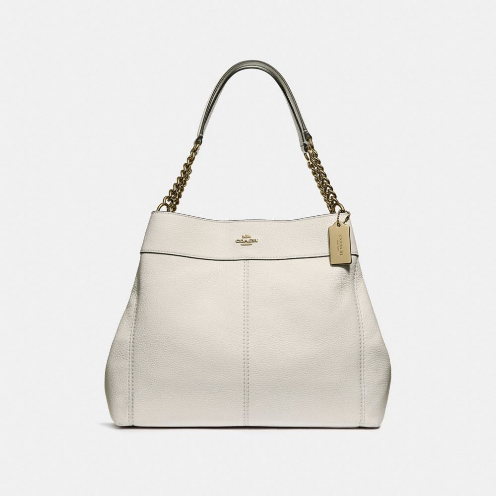 LEXY CHAIN SHOULDER BAG - f28998 - CHALK/LIGHT GOLD