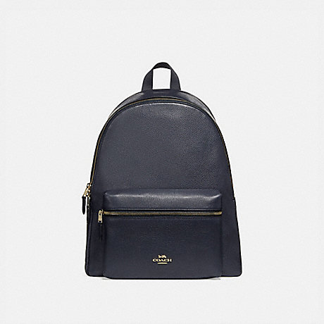 COACH CHARLIE BACKPACK - MIDNIGHT/LIGHT GOLD - F29004