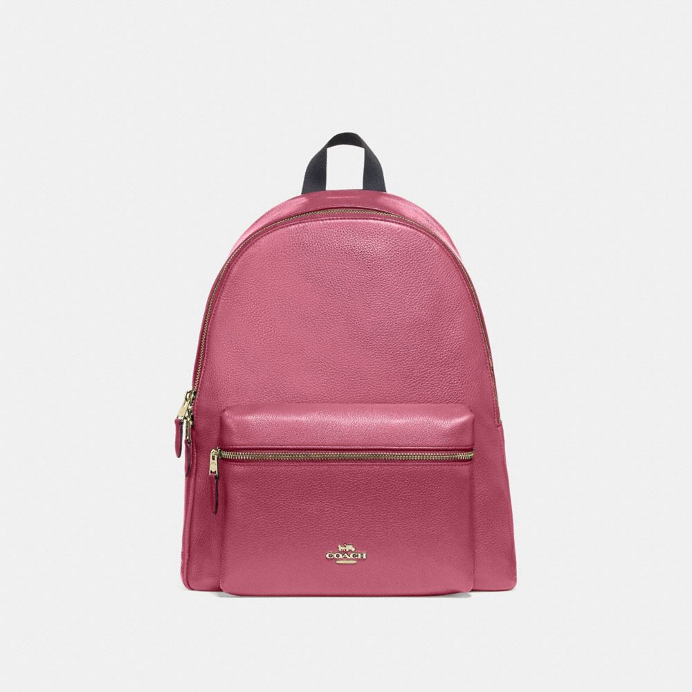 CHARLIE BACKPACK - ROUGE/GOLD - COACH F29004
