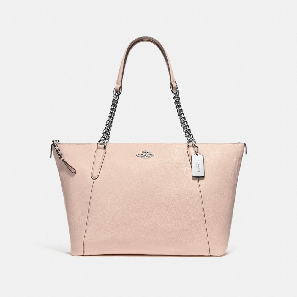 AVA CHAIN TOTE - SILVER/LIGHT PINK - COACH F29007