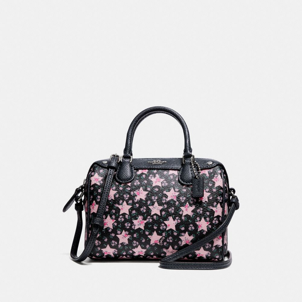 COACH MICRO BENNETT SATCHEL WITH STAR PRINT - MIDNIGHT MULTI/SILVER - f29019