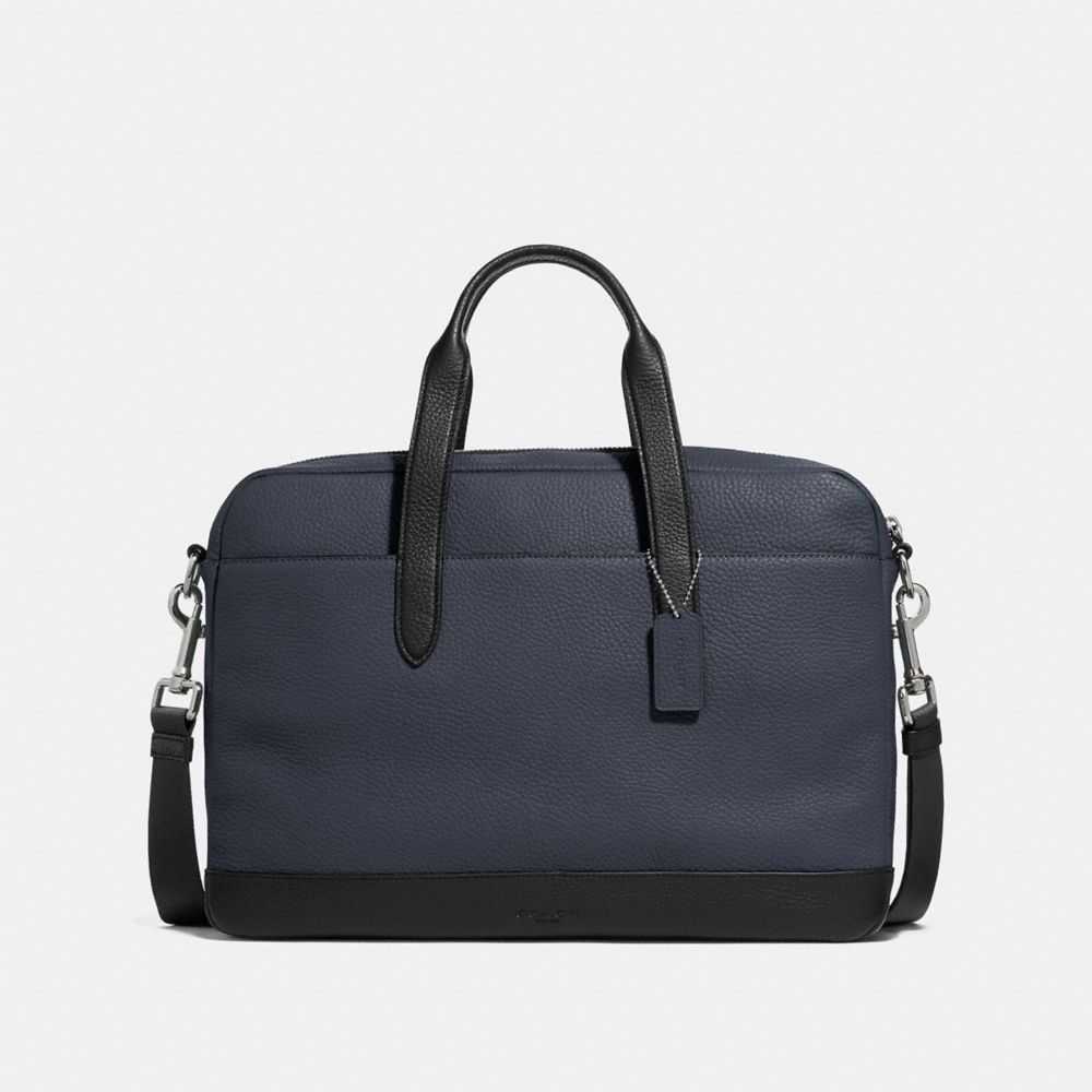 HAMILTON BAG IN COLORBLOCK - NICKEL/MIDNIGHT NAVY/BLACK - COACH F29034