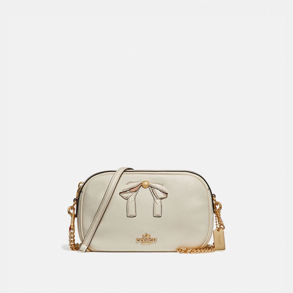 COACH f29037 ISLA CHAIN CROSSBODY WITH BOW CHALK/IMITATION GOLD