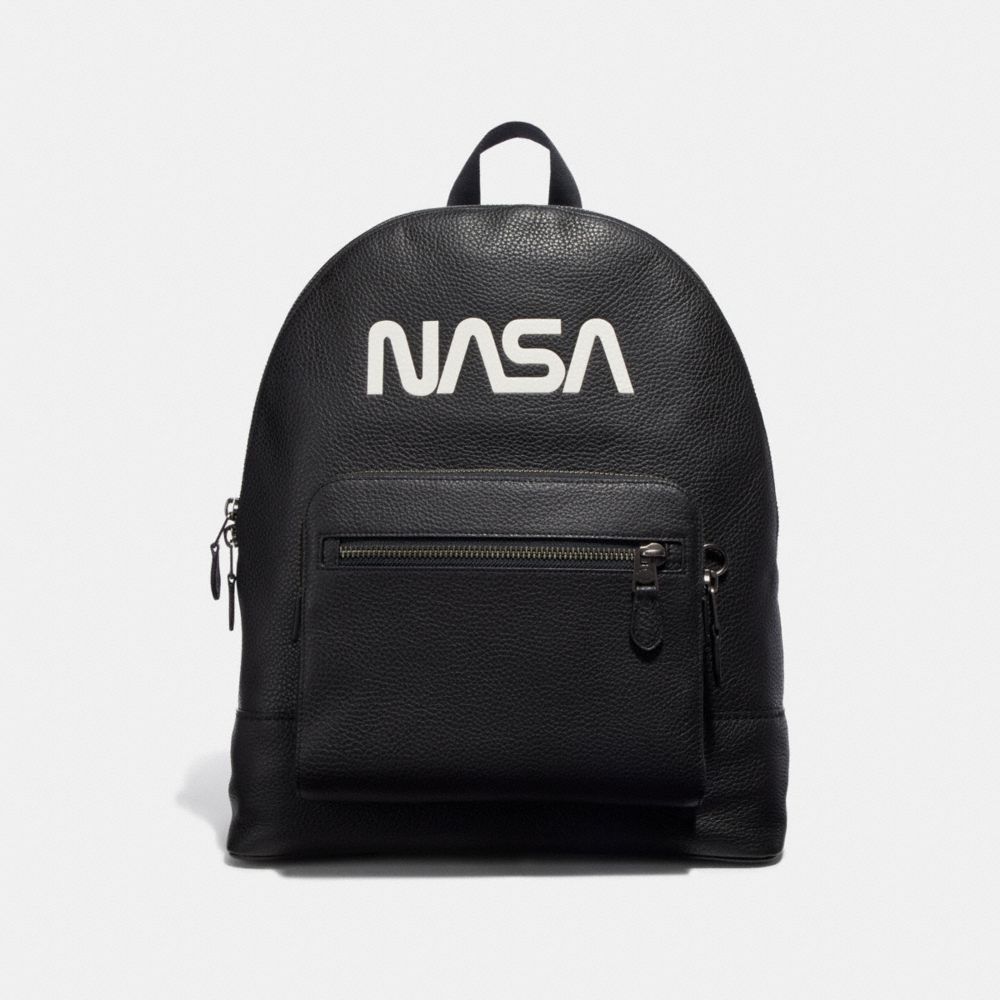 COACH WEST BACKPACK WITH SPACE MOTIF - ANTIQUE NICKEL/BLACK - f29039