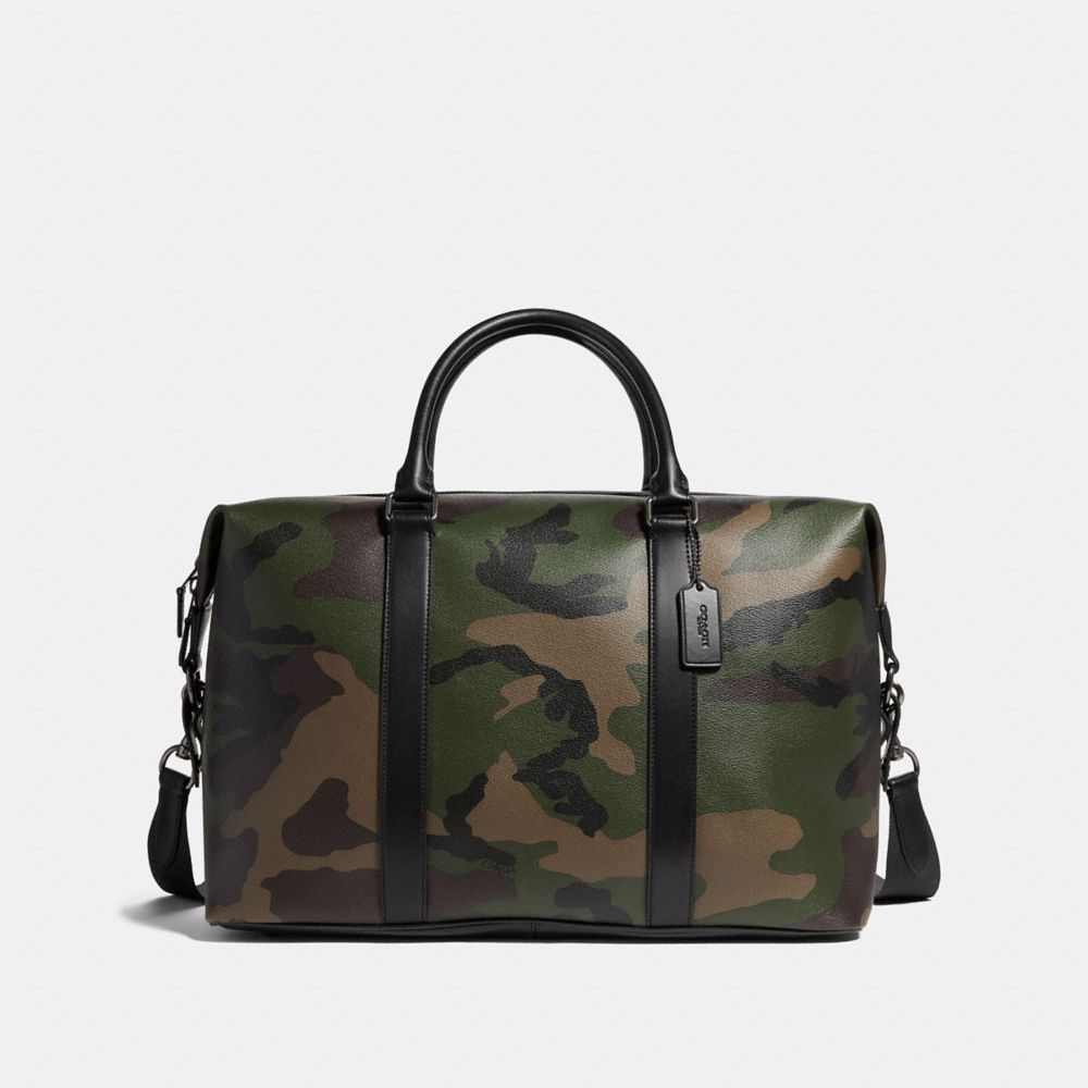 VOYAGER BAG WITH CAMO PRINT - f29049 - DARK GREEN MULTI/BLACK ANTIQUE NICKEL