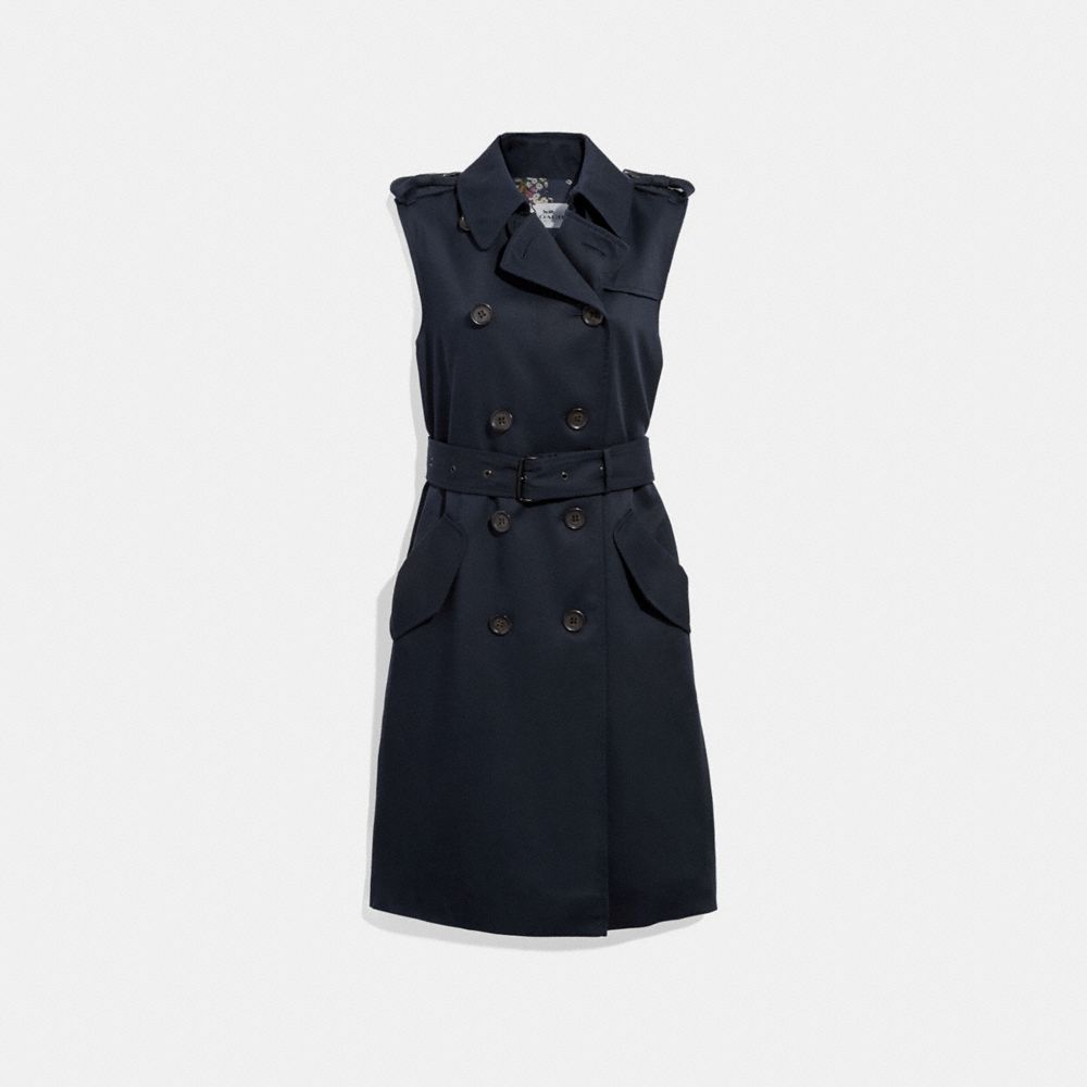 COACH F29059 - DRAPEY TRENCH VEST NAVY