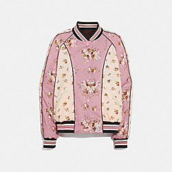 REVERSIBLE FLORAL SOUVENIR JACKET - COACH f29060 - BORDEAUX/MULTICOLOR