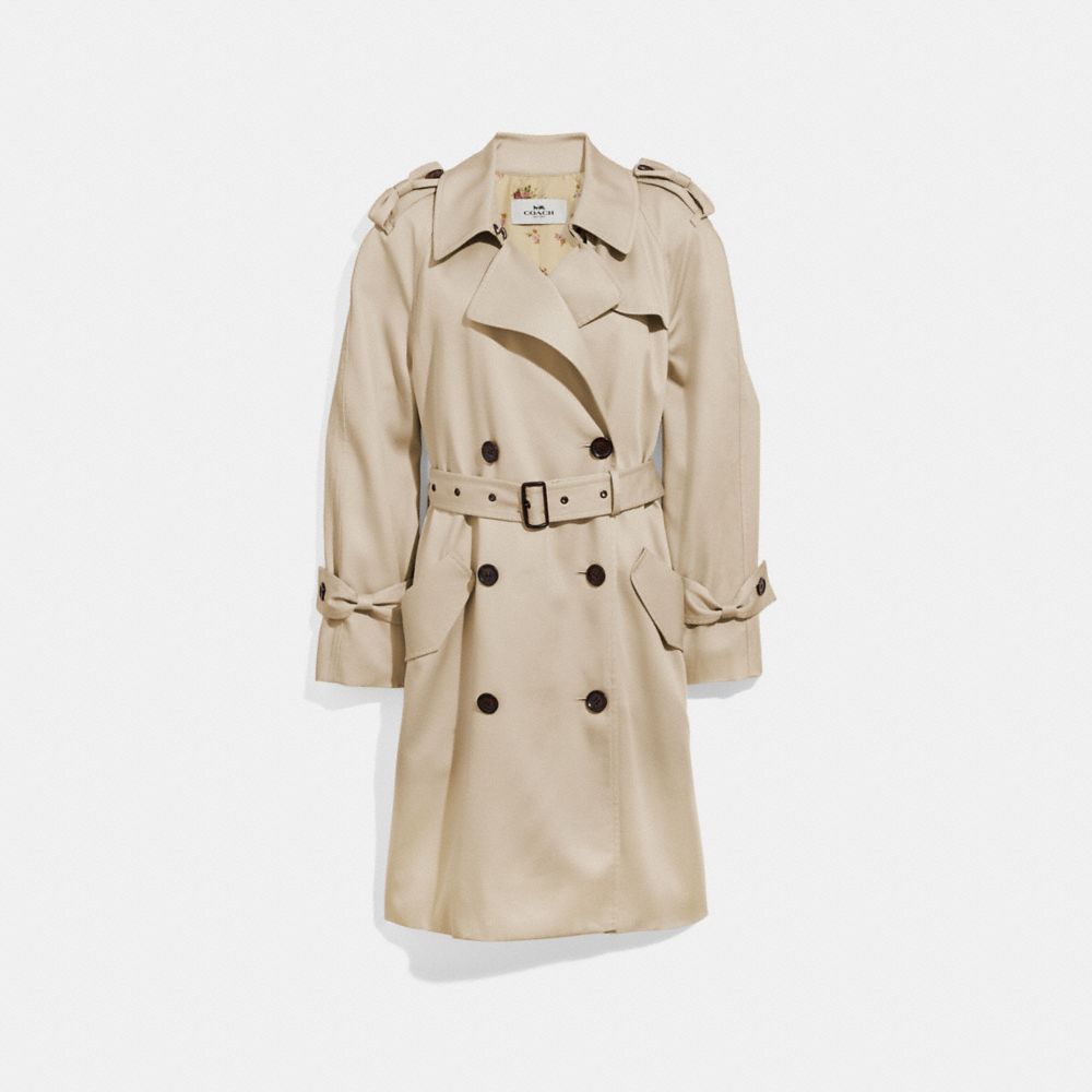 COACH F29071 Drapey Trench LINEN