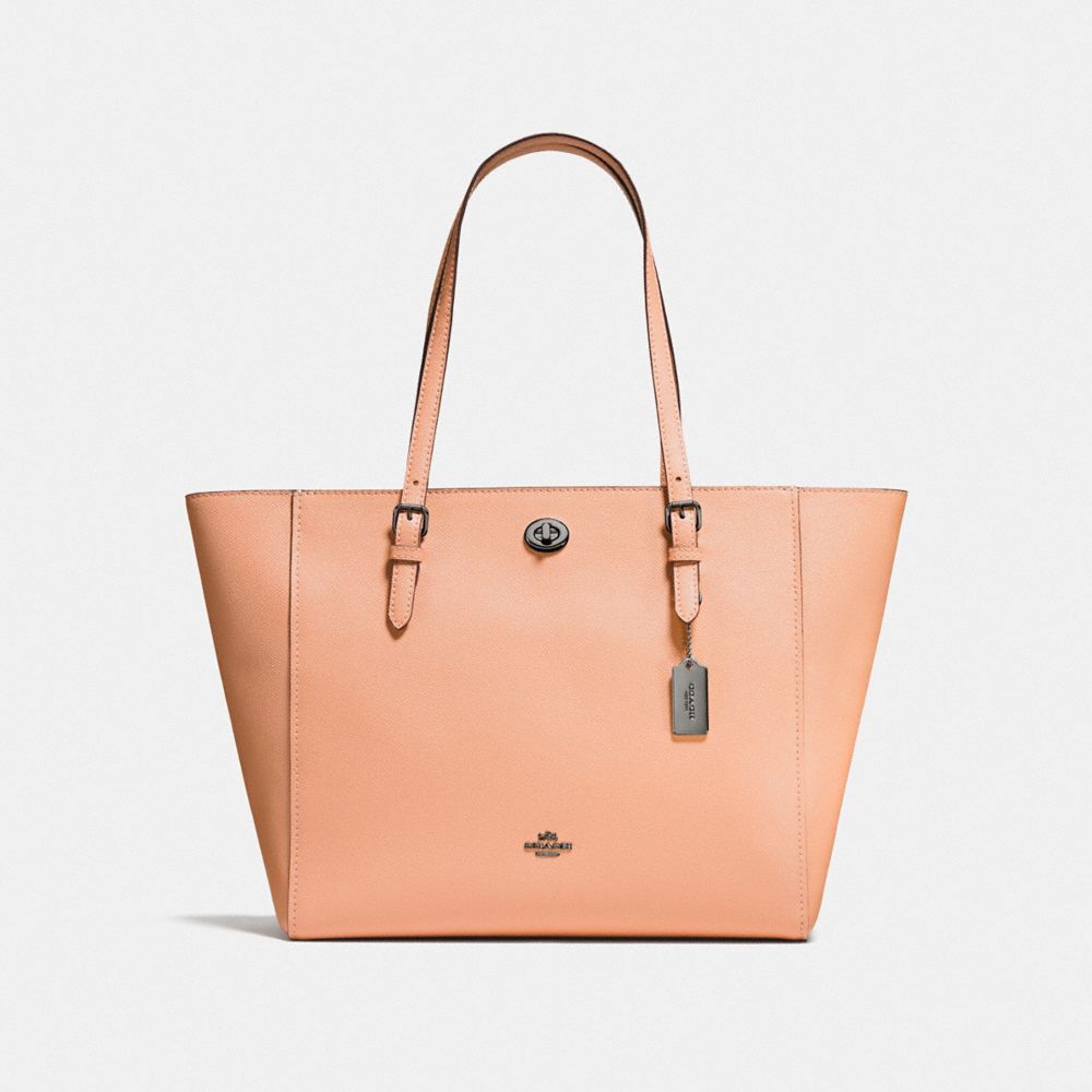 COACH F29086 - TURNLOCK TOTE DARK BLUSH/DARK GUNMETAL