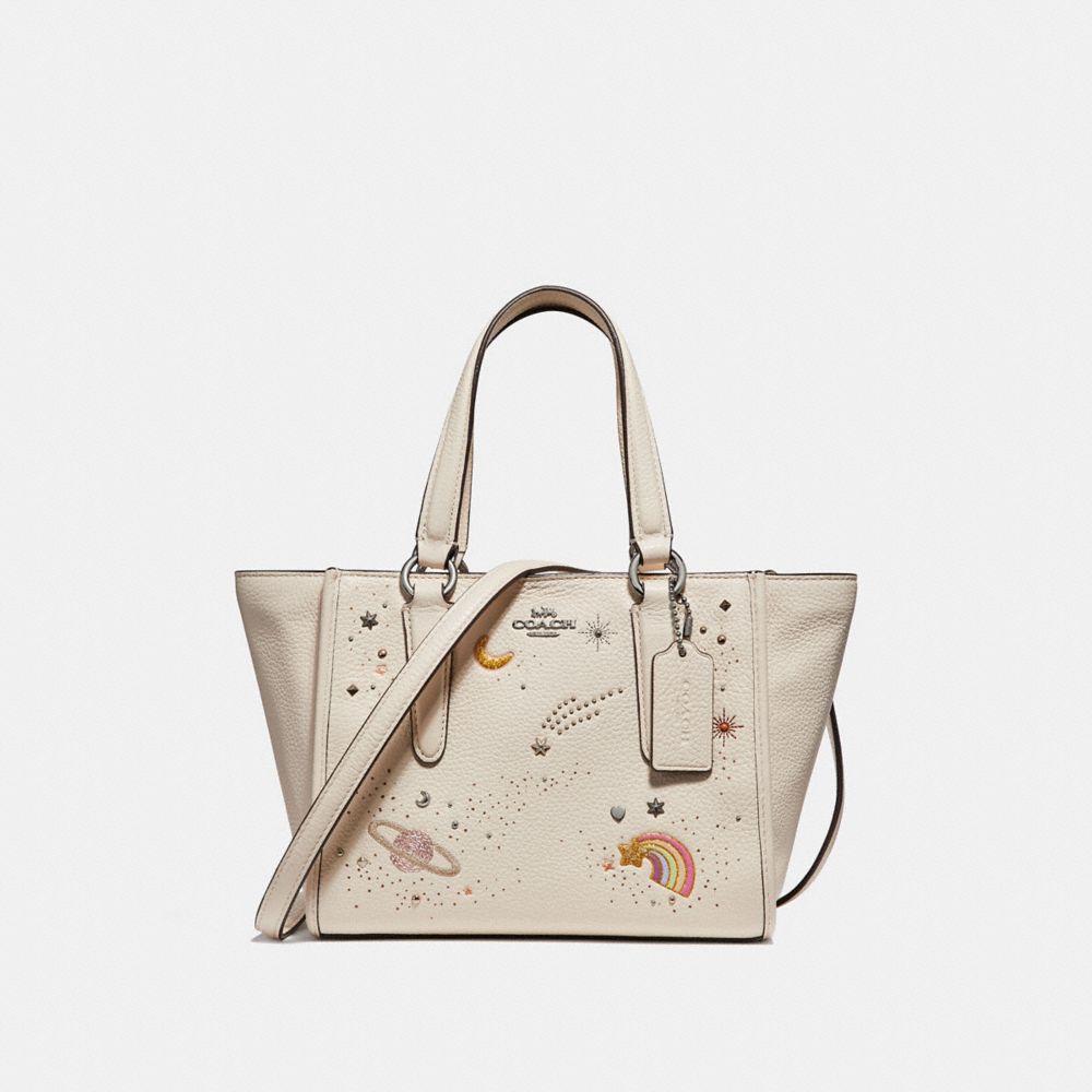 COACH CROSBY CARRYALL 21 WITH SPACE MOTIF - SILVER/CHALK - f29120