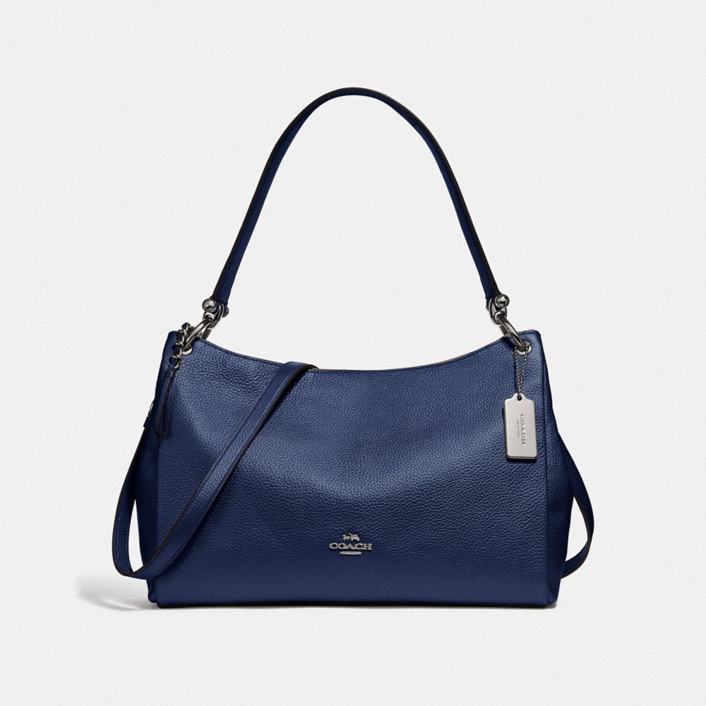 blue coach shoulder bag