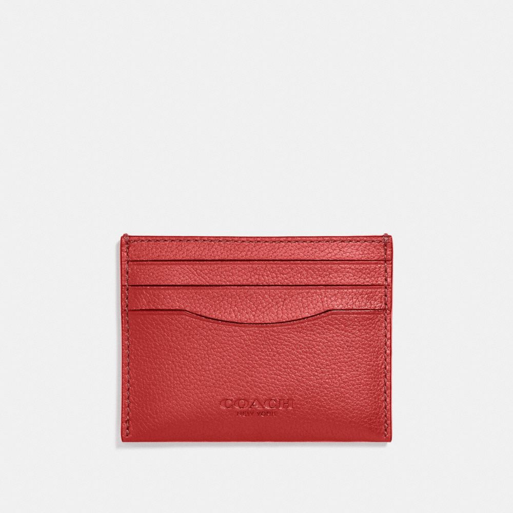 COACH F29140 CARD CASE TRUE-RED