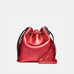 DERBY CROSSBODY - COACH f29204 - METALLIC HOT PINK/BLACK ANTIQUE NICKEL