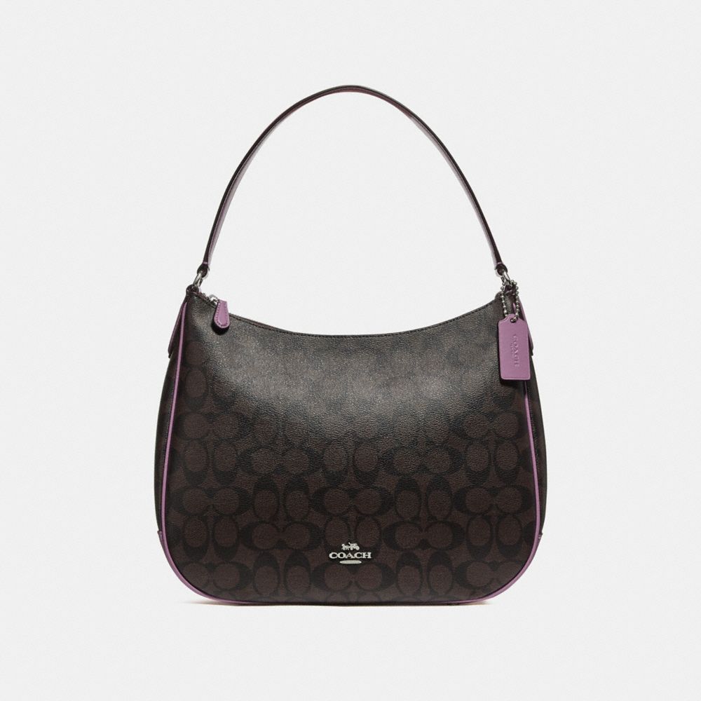 ZIP SHOULDER BAG IN SIGNATURE CANVAS - BROWN/AZALEA/SILVER - COACH F29209