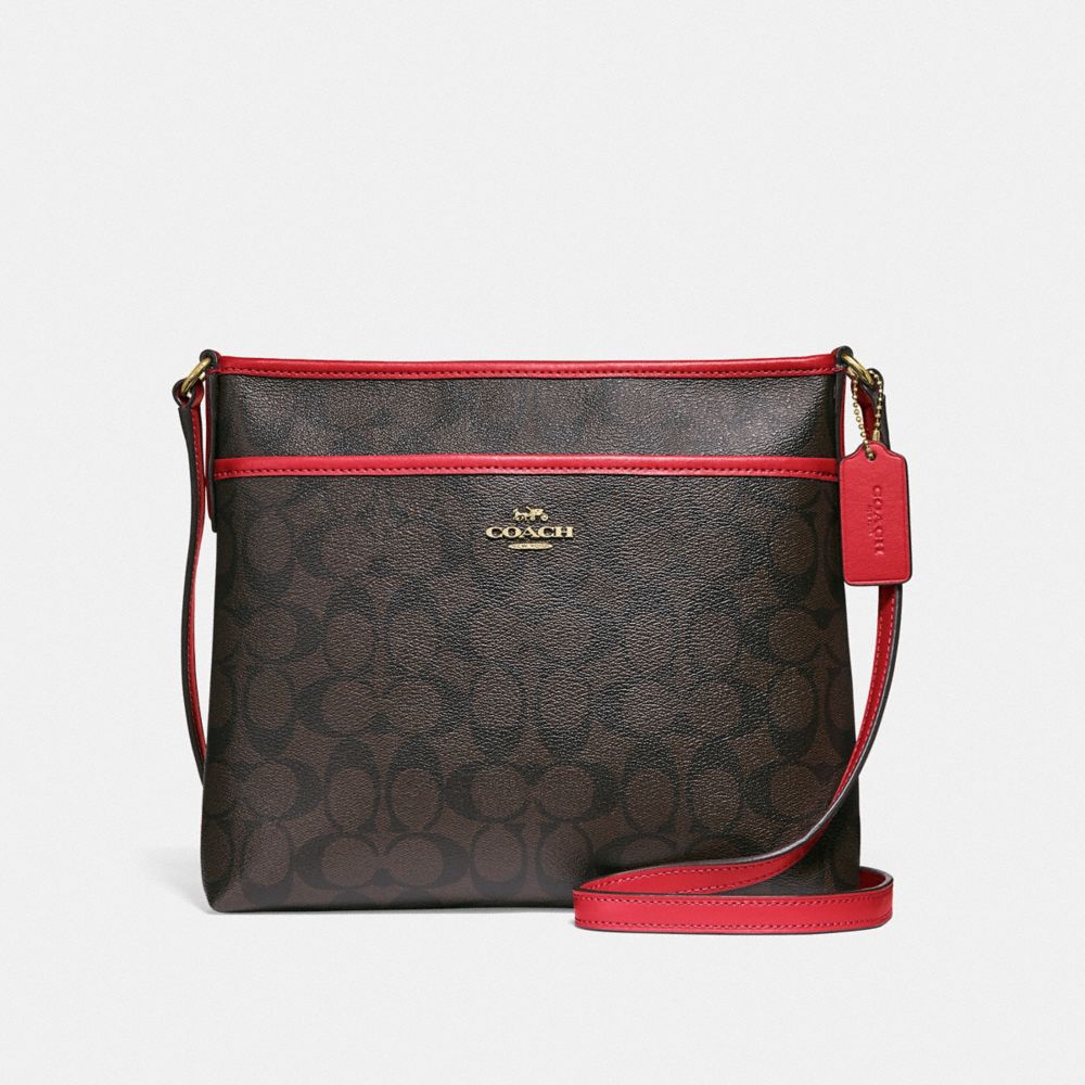 coach red crossbody