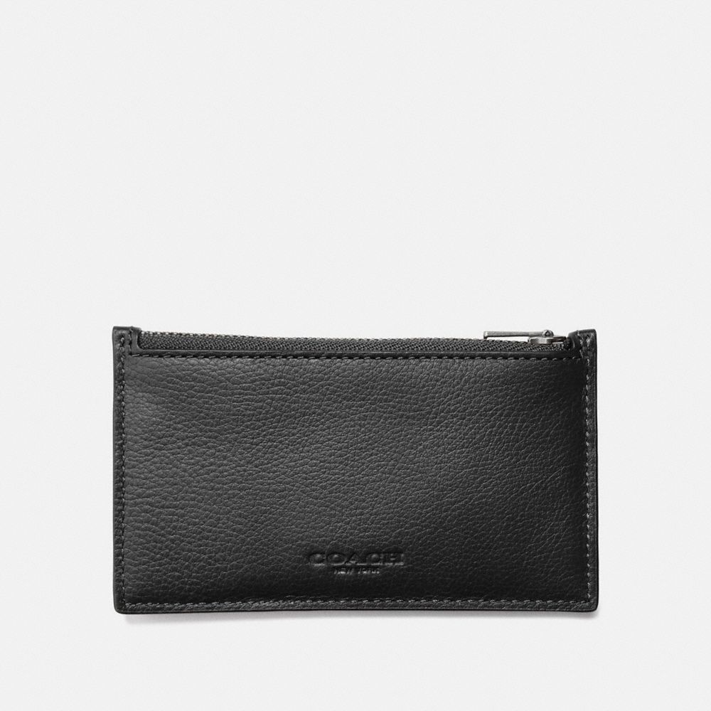 ZIP CARD CASE - BLACK - COACH F29272