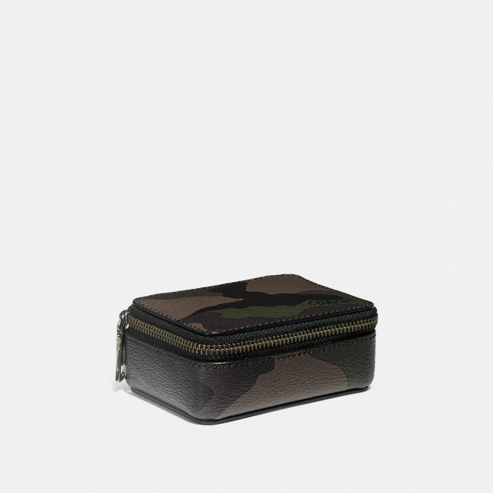 PILL BOX WITH CAMO PRINT - f29278 - DARK GREEN