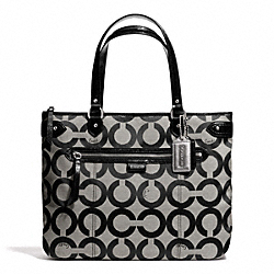 DAISY OP ART EMMA TOTE - SILVER/BLACK/WHITE - COACH F29305