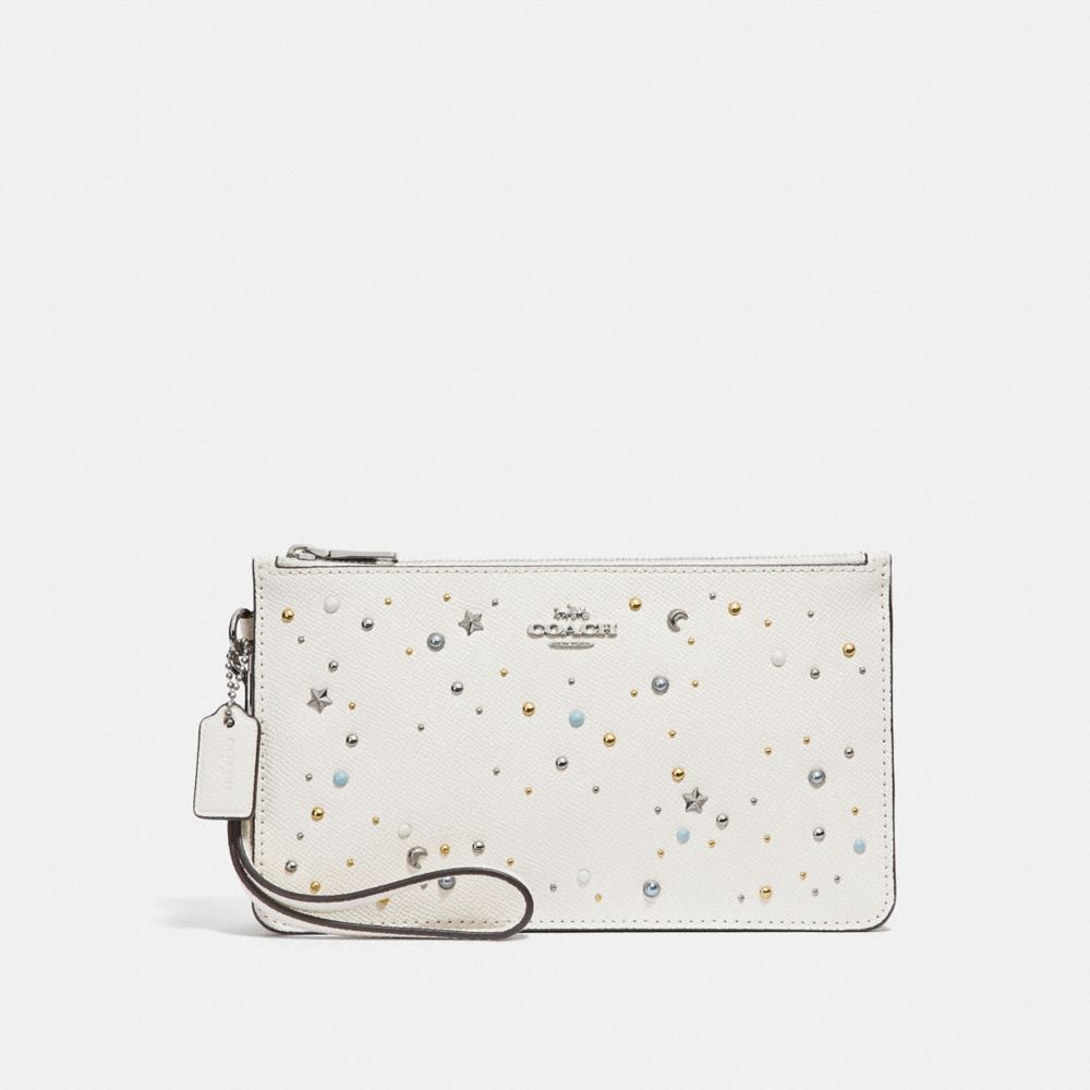 CROSBY CLUTCH WITH CELESTIAL STUDS - SILVER/CHALK - COACH F29324