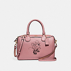MINI BENNETT SATCHEL WITH MINNIE MOUSE MOTIF - COACH f29356 - Vintage Pink/LIGHT GOLD