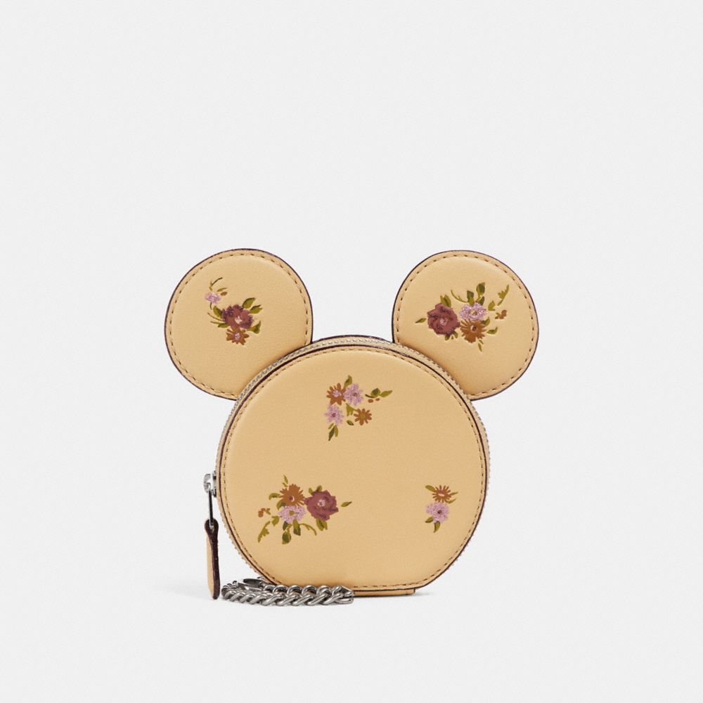 COIN CASE WITH MINNIE MOUSE EARS - VANILLA MULTI/SILVER - COACH F29365