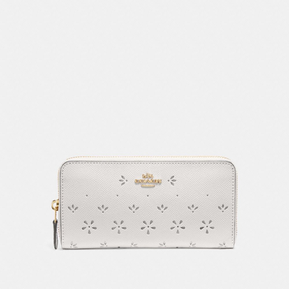 COACH F29383 Accordion Zip Wallet CHALK/IMITATION GOLD