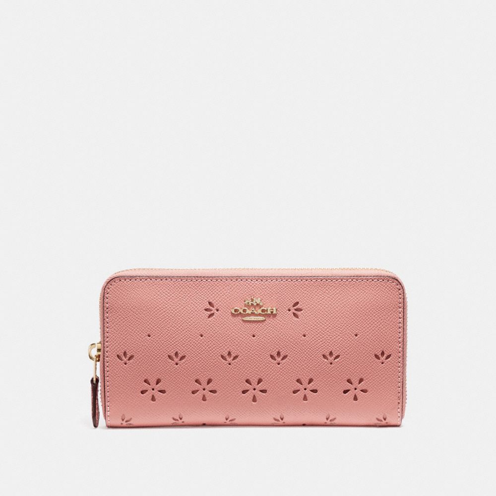 COACH F29383 Accordion Zip Wallet VINTAGE PINK/IMITATION GOLD