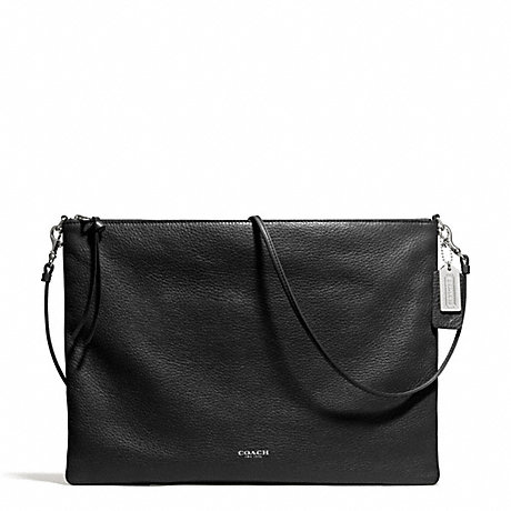 COACH f29461 BLEECKER DAILY SHOULDER BAG IN LEATHER  SILVER/BLACK