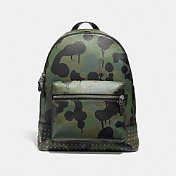 COACH F29491 - LEAGUE BACKPACK WITH WILD BEAST PRINT AND STUDS JI/MILITARY