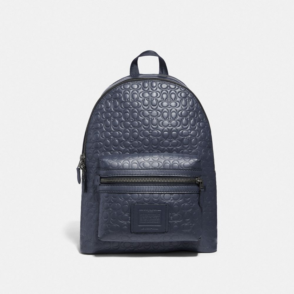ACADEMY BACKPACK IN SIGNATURE LEATHER - QB/MIDNIGHT NAVY - COACH F29493