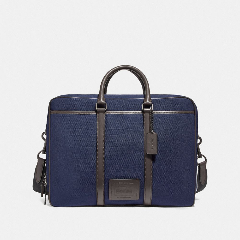 METROPOLITAN DOUBLE ZIP BUSINESS CASE - QB/BRIGHT NAVY/CHESTNUT - COACH F29515