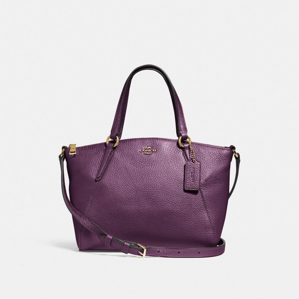 COACH F29639 MINI KELSEY SATCHEL METALLIC-RASPBERRY/LIGHT-GOLD