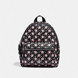 COACH MINI CHARLIE BACKPACK WITH STAR PRINT - MIDNIGHT MULTI/SILVER - F29656